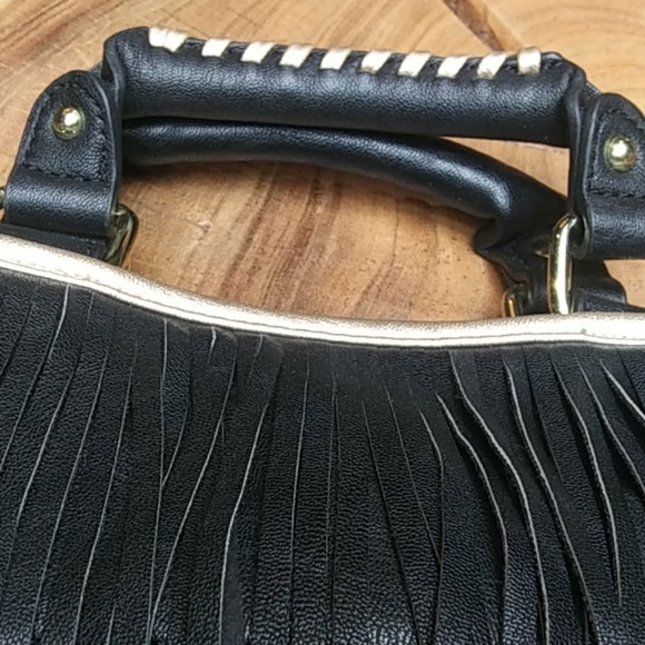Black Fringe Steve Madden Purse - Picture 2 of 5